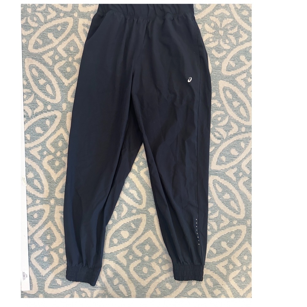 ASICS Womens Black Performance Running Joggers Reflective Athletic Pants Small